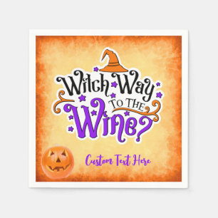 Serviette En Papier Sorcière Comment Vivre Drôle Halloween Personnalis
