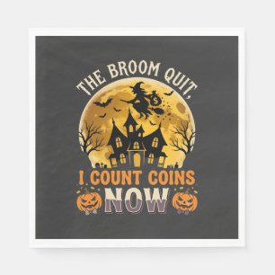 Serviette En Papier Sorcière de banquier hantée d'Halloween