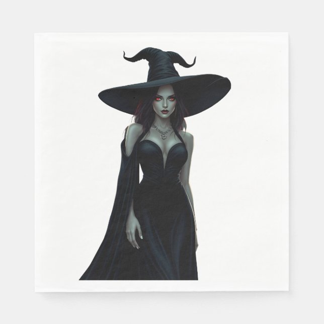 Serviette En Papier Sorcière de la nuit (Devant)