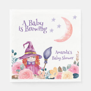 Serviette En Papier Sorcière Fleur Douce Cauldron Baby Brassage Douche