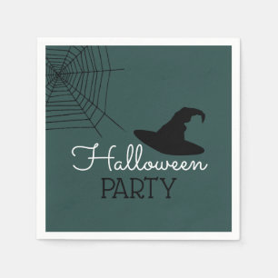 Serviette En Papier Sorcières Casquette & Web, Halloween Party