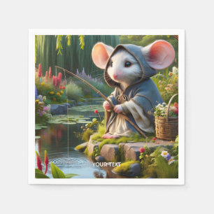 Serviette En Papier Souris Imaginaire Fleurs de pêche