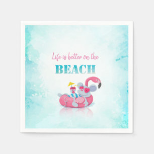 Serviette En Papier Souris mignonne Plage élégante