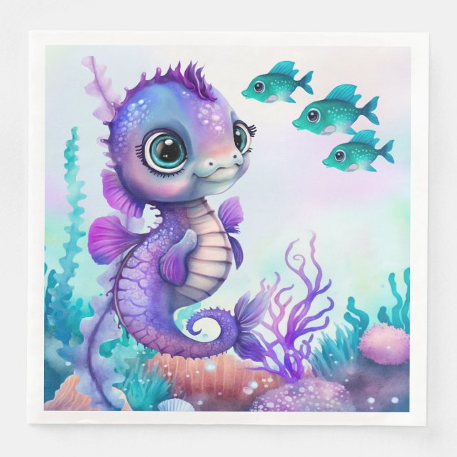 Serviette En Papier Sous la mer (Devant)