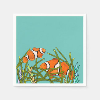 Serviette En Papier Sous la mer Clown Poisson Anniversaire
