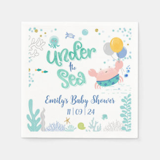 Serviette En Papier Sous Le Baby shower De Mer Cocktail Serviettes