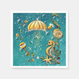 Serviette En Papier Sous le Baby shower de mer serviettes