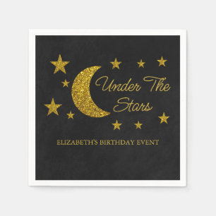 Serviette En Papier Sous les étoiles Anniversaire