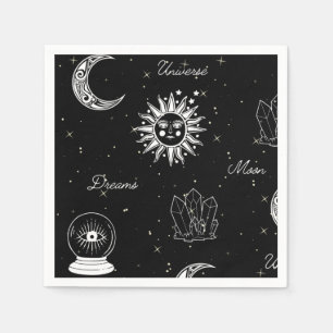 Serviette En Papier Sous les serviettes célestes de la lune