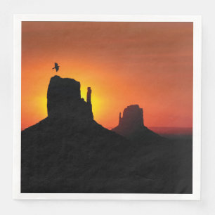 Serviette En Papier Southwestern Desert Buttes Dîner en papier serviet