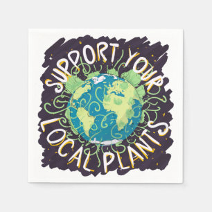 Serviette En Papier Soutien à vos Plantes locaux