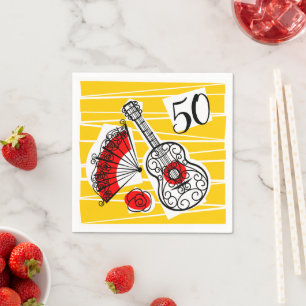 Serviette En Papier Souvenirs espagnols 50 Age papier serviette