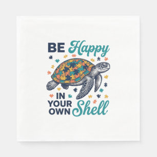 Serviette En Papier Soyez Heureux Dans Votre Propre Chemise De Tortue