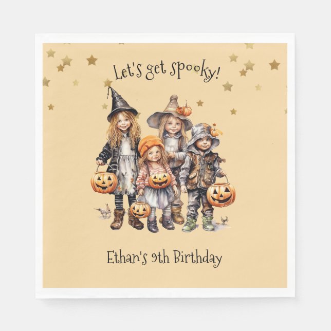 Serviette En Papier Soyons éffrayants ! Fête anniversaire de enfant co (Devant)