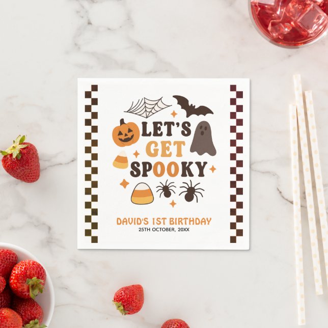 Serviette En Papier Soyons Éffrayants pour l'anniversaire d'Halloween (En situation)