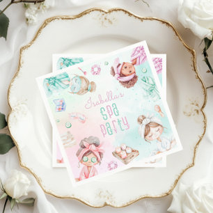 Serviette En Papier Spa party Pamper party pastel Anniversaire
