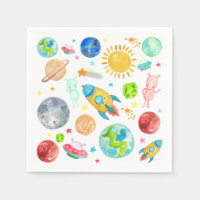 Space Galaxy Planet Rocketship Étoiles Aliens