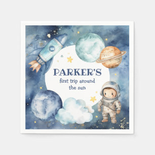 Serviette En Papier Space Galaxy Premier voyage autour du soleil Anniv