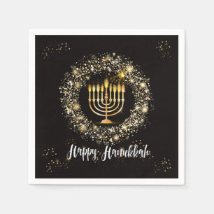 Serviette En Papier Sparkle Menorah Hanoukka