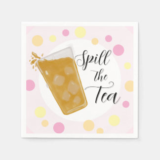 Serviette En Papier Spill the Tea Party Napkins