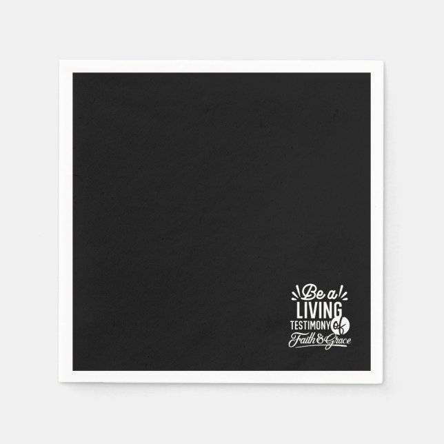 Serviette En Papier Spiritual Living Testimony Faith and Grace Quote (Devant)