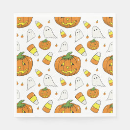 Serviette En Papier Spooky Cute Halloween Pumpkin Paper Napkins