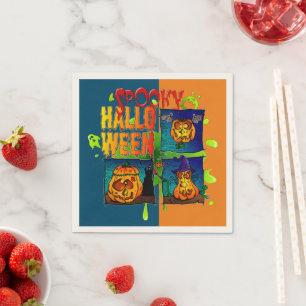 Serviette En Papier Spooky Halloween