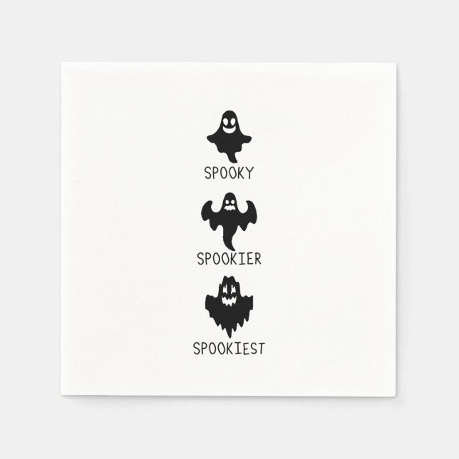 Serviette En Papier Spooky spookier spookiest (Devant)