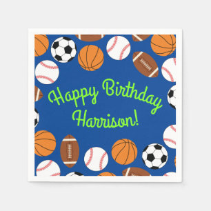 Serviette En Papier Sports Anniversaire Fête Enfants mignonne