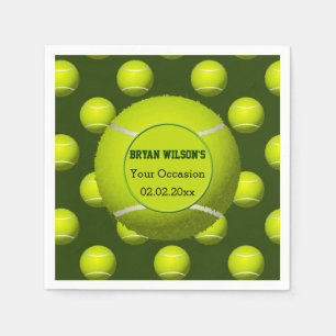 Serviette En Papier Sports Party Tennis thème serviettes personnalisée