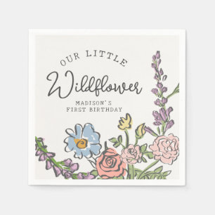 Serviette En Papier Spring Garden Party Pastel Floral Anniversaire