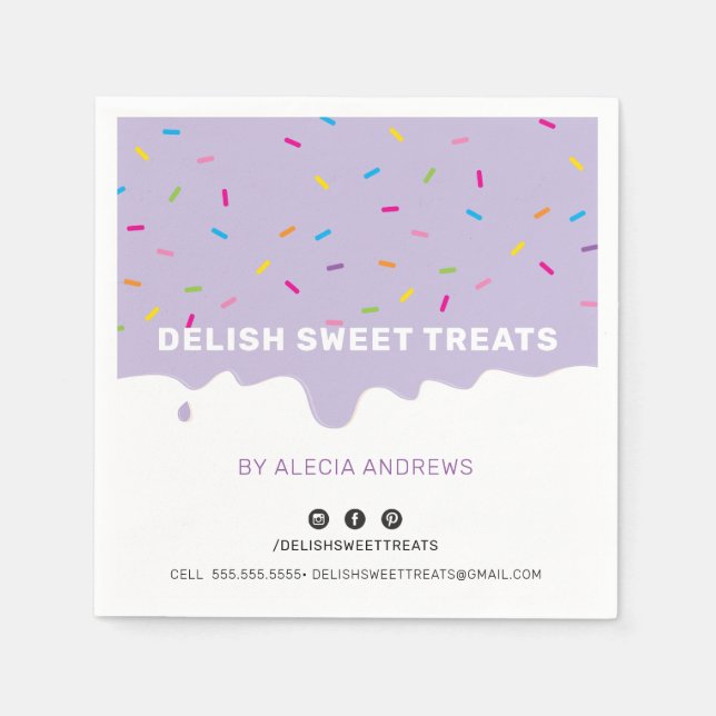 Serviette En Papier SPRINKLES gouttes de dégivrage moderne saupoudrer  (Devant)