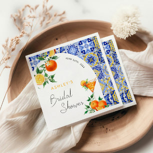 Serviette En Papier Spritz Méditerranéen Bohème Arche Mariage Jour J