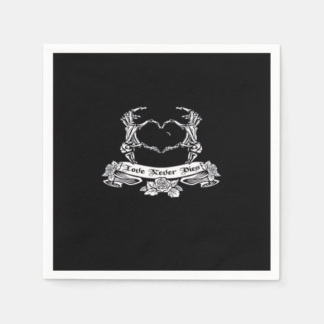 Serviette En Papier Squelette Conception manuelle (Devant)