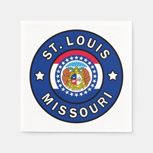 Serviette En Papier St. Louis Missouri (Devant)