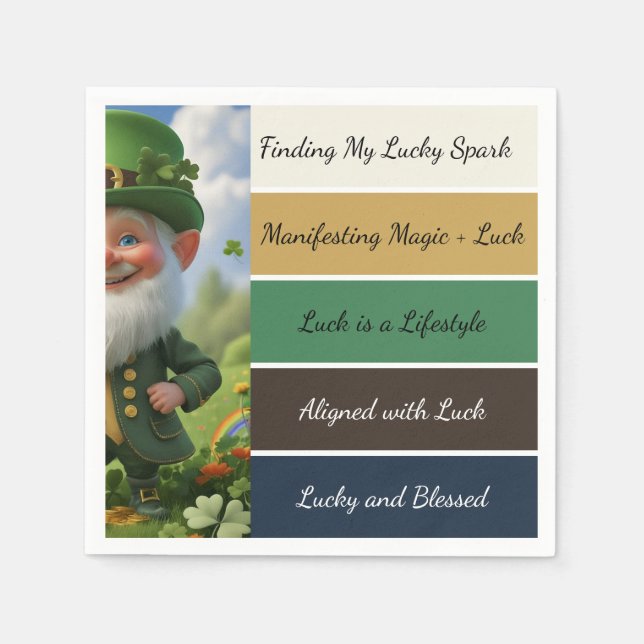 Serviette En Papier St. Patrick’s Affirmation Napkins (Devant)