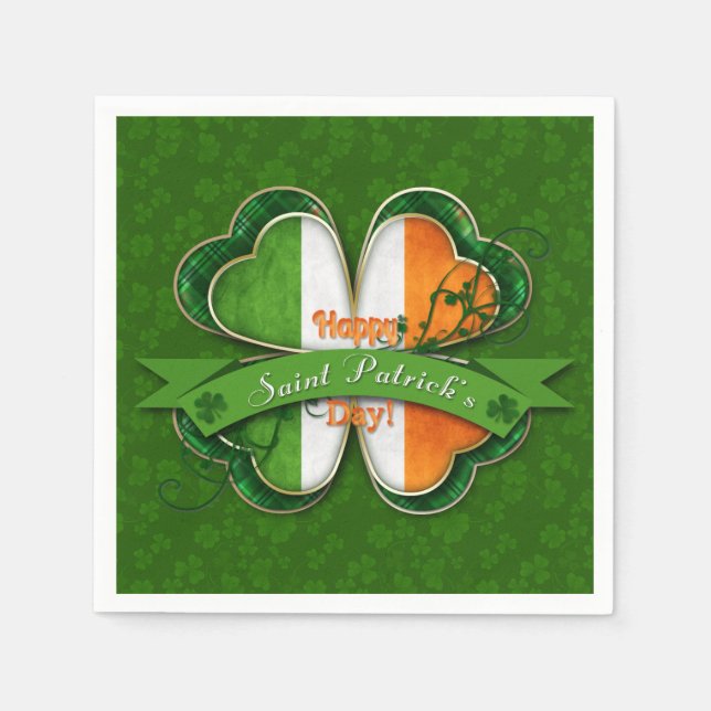 Serviette En Papier St. Patrick's Day - Bonne St. Patrick's Day (Devant)