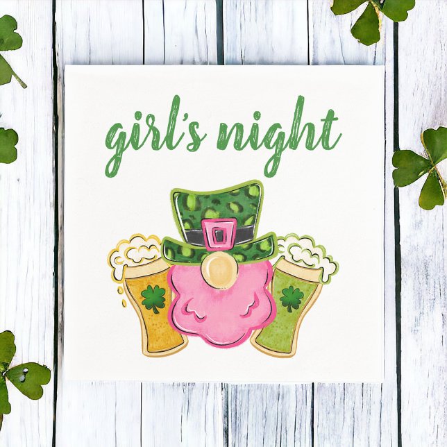 Serviette En Papier St Patrick's Day Fille's Night (Créateur téléchargé)