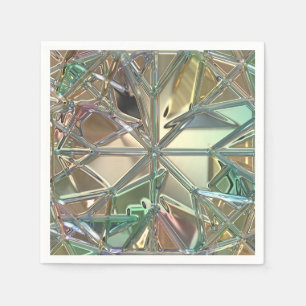 Serviette En Papier Stained glass look colorful abstract