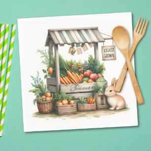 Serviette En Papier Stand de marché des fermiers fantastiques