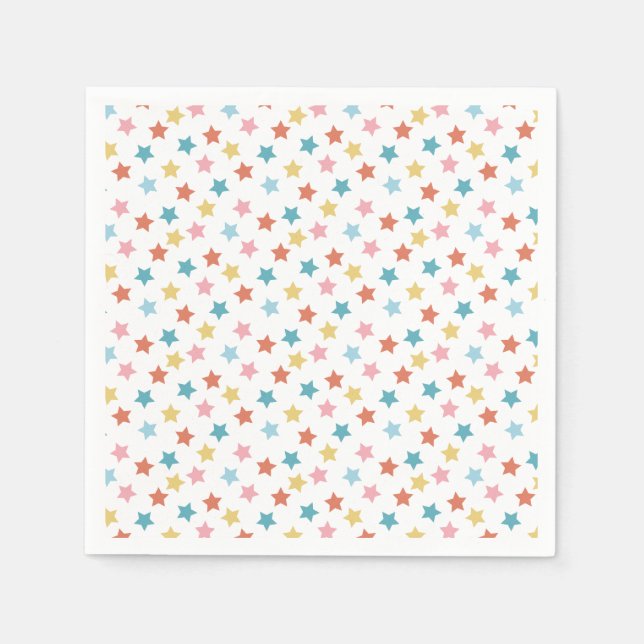Serviette En Papier Star Confetti (Rétro) (Devant)