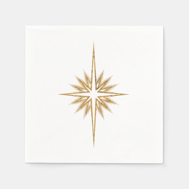 Serviette En Papier STAR DE LA FÊTE DE Noël DE BETHLEHEM (Devant)