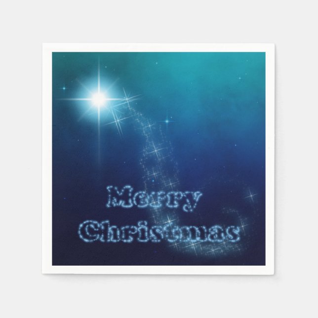 Serviette En Papier Star du ciel de Noël de Bethléem (Devant)