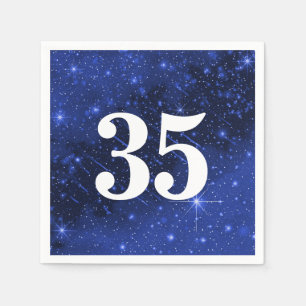 Serviette En Papier Star Galaxy Pour 35ème anniversaire