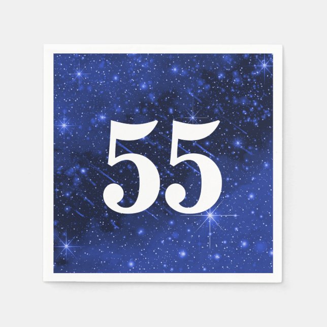 Serviette En Papier Star Galaxy Pour 55ème anniversaire (Devant)