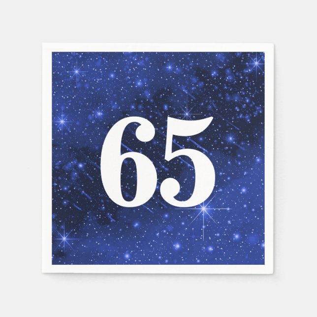 Serviette En Papier Star Galaxy Pour 65e fête d'anniversaire (Devant)