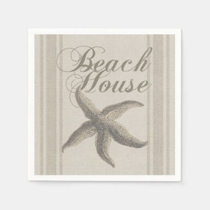 Serviette En Papier Starfish Beach House Plage Côté Côte