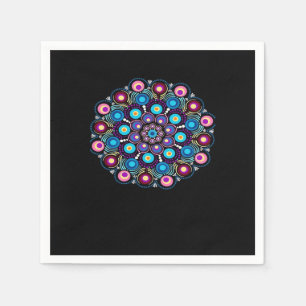 Serviette En Papier Starry Night Whimsigoth Dot Mandala