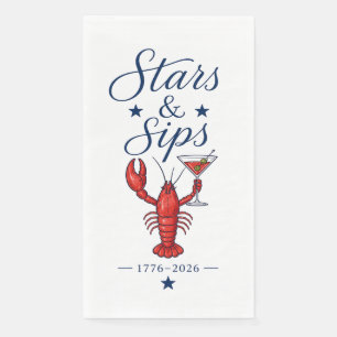 Serviette En Papier Stars & Sips 4 juillet America 250