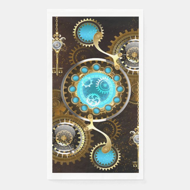 Serviette En Papier Steampunk Rusty Background (Devant)